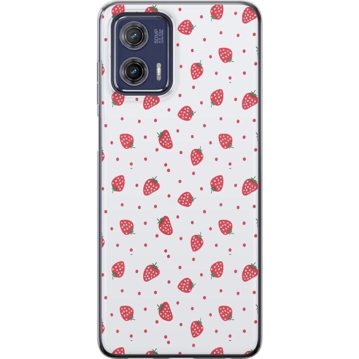 Mobile case for Motorola Moto G73 with Strawberries design in the group SMARTPHONE & TABLETS / Phone cases / Motorola at TP E-commerce Nordic AB (A55411)