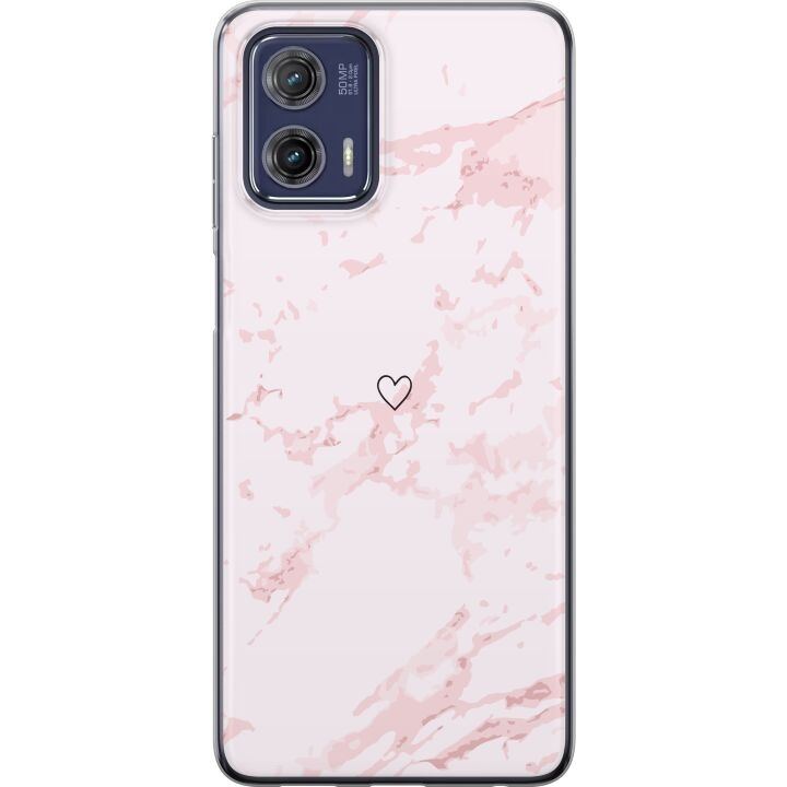 Mobile case for Motorola Moto G73 with Pink Heart design in the group SMARTPHONE & TABLETS / Phone cases / Motorola at TP E-commerce Nordic AB (A55417)