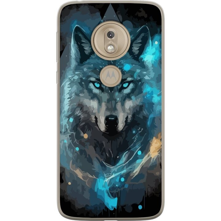 Mobile case for Motorola Moto G7 Play with Wolf design in the group SMARTPHONE & TABLETS / Phone cases / Motorola at TP E-commerce Nordic AB (A55453)