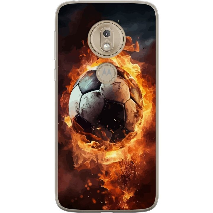 Mobile case for Motorola Moto G7 Play with Football design in the group SMARTPHONE & TABLETS / Phone cases / Motorola at TP E-commerce Nordic AB (A55469)