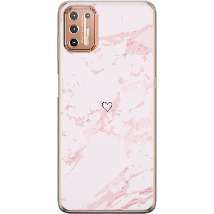 Mobile case for Motorola Moto G9 Plus with Pink Heart design in the group SMARTPHONE & TABLETS / Phone cases / Motorola at TP E-commerce Nordic AB (A55552)