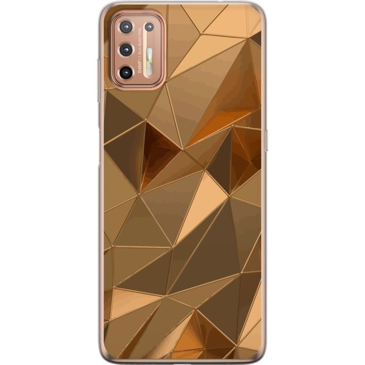 Mobile case for Motorola Moto G9 Plus with 3D Gold design in the group SMARTPHONE & TABLETS / Phone cases / Motorola at TP E-commerce Nordic AB (A55553)