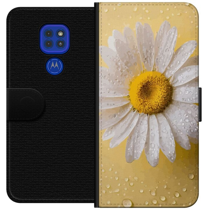 Wallet case for Motorola Moto G9 Play with Porslinsblomma design in the group SMARTPHONE & TABLETS / Phone cases / Motorola at TP E-commerce Nordic AB (A55583)