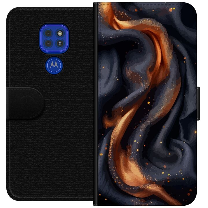 Wallet case for Motorola Moto G9 Play with Fiery silk design in the group SMARTPHONE & TABLETS / Phone cases / Motorola at TP E-commerce Nordic AB (A55584)