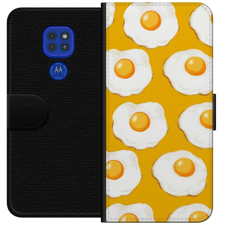 Wallet case for Motorola Moto G9 Play with Fried egg design in the group SMARTPHONE & TABLETS / Phone cases / Motorola at TP E-commerce Nordic AB (A55585)