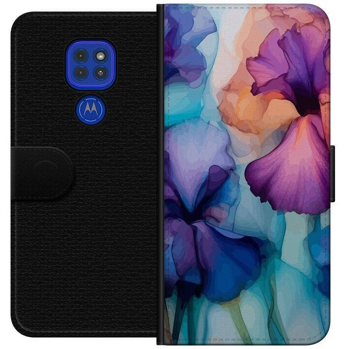 Wallet case for Motorola Moto G9 Play with Magical flowers design in the group SMARTPHONE & TABLETS / Phone cases / Motorola at TP E-commerce Nordic AB (A55586)