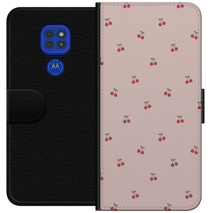 Wallet case for Motorola Moto G9 Play with Cherry design in the group SMARTPHONE & TABLETS / Phone cases / Motorola at TP E-commerce Nordic AB (A55590)