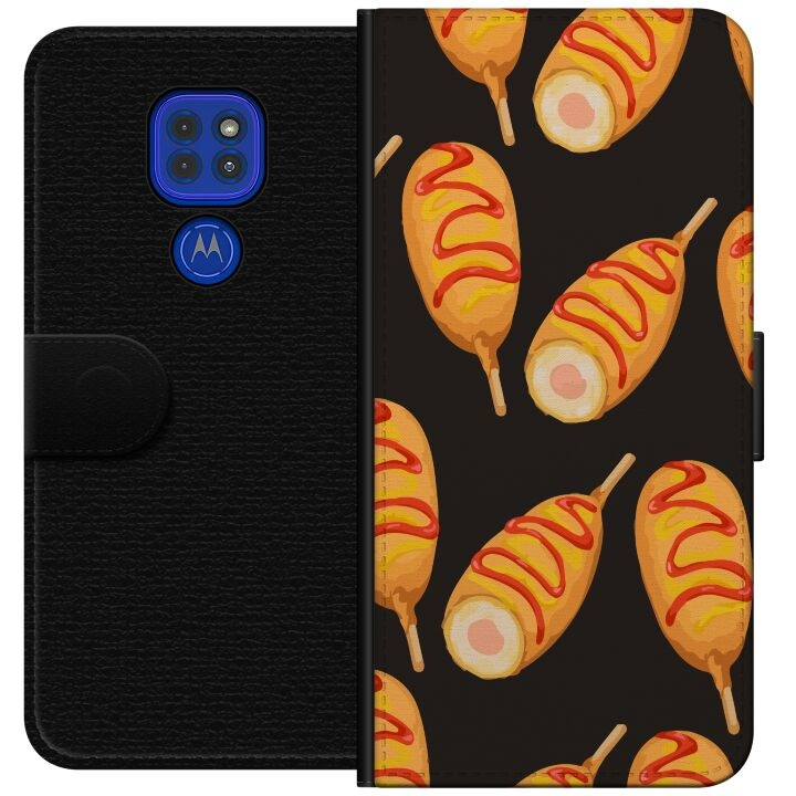 Wallet case for Motorola Moto G9 Play with Chicken drumstick design in the group SMARTPHONE & TABLETS / Phone cases / Motorola at TP E-commerce Nordic AB (A55592)