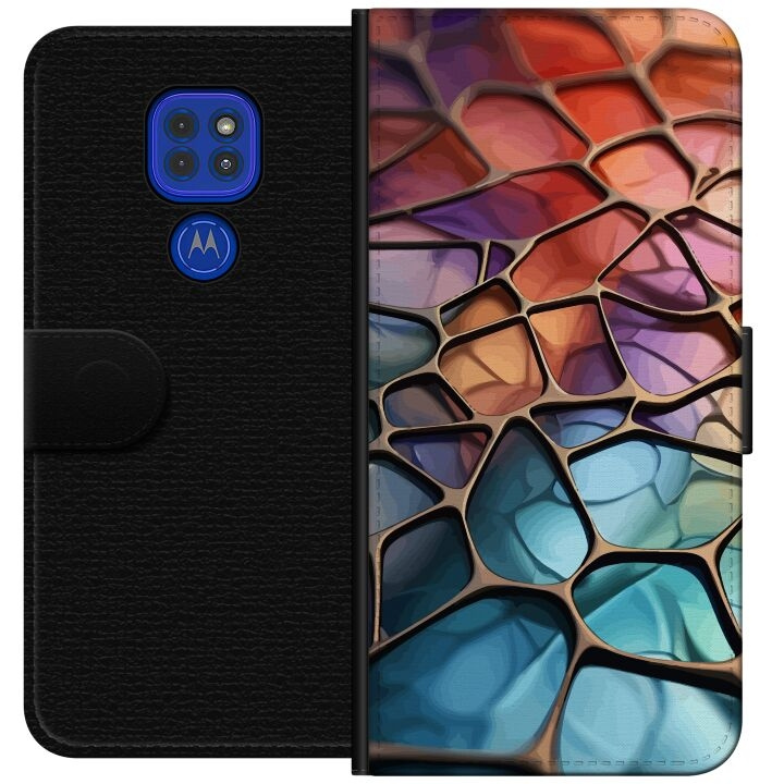 Wallet case for Motorola Moto G9 Play with Metallic pattern design in the group SMARTPHONE & TABLETS / Phone cases / Motorola at TP E-commerce Nordic AB (A55593)