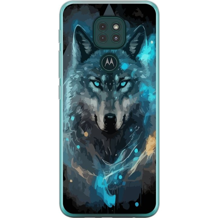 Mobile case for Motorola Moto G9 Play with Wolf design in the group SMARTPHONE & TABLETS / Phone cases / Motorola at TP E-commerce Nordic AB (A55615)