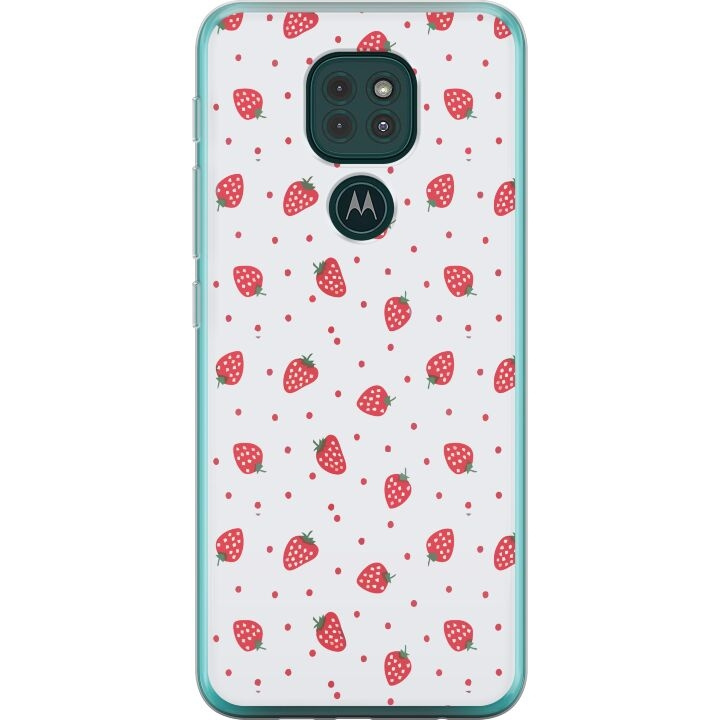 Mobile case for Motorola Moto G9 Play with Strawberries design in the group SMARTPHONE & TABLETS / Phone cases / Motorola at TP E-commerce Nordic AB (A55627)