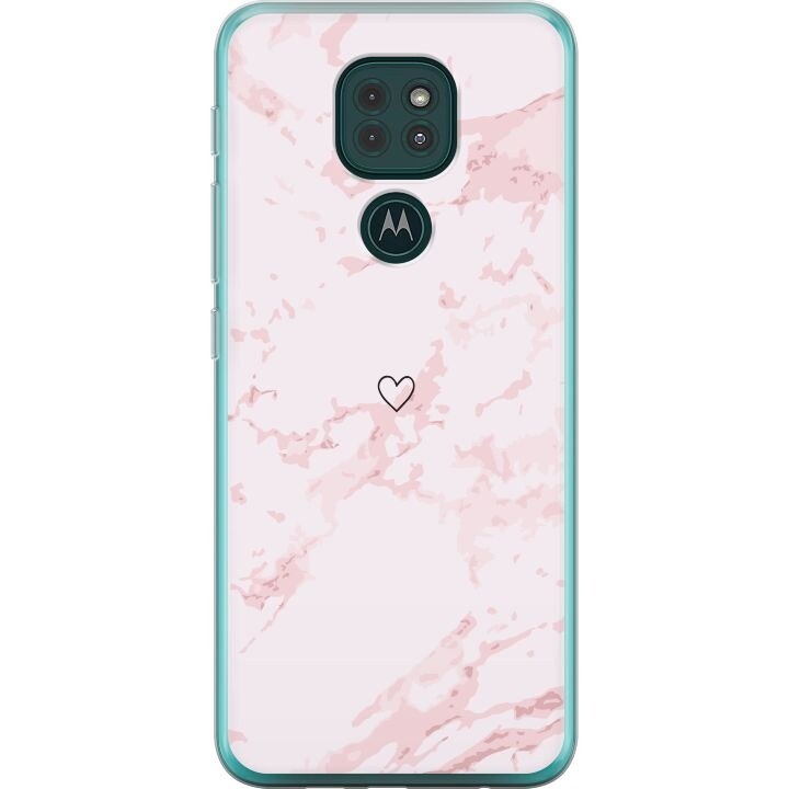 Mobile case for Motorola Moto G9 Play with Pink Heart design in the group SMARTPHONE & TABLETS / Phone cases / Motorola at TP E-commerce Nordic AB (A55633)