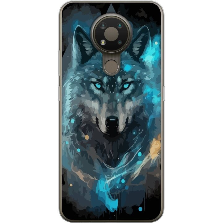 Mobile case for Nokia 3.4 with Wolf design in the group SMARTPHONE & TABLETS / Phone cases / Nokia/Microsoft at TP E-commerce Nordic AB (A55723)