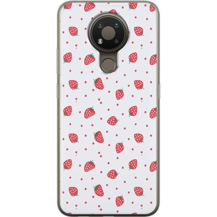 Mobile case for Nokia 3.4 with Strawberries design in the group SMARTPHONE & TABLETS / Phone cases / Nokia/Microsoft at TP E-commerce Nordic AB (A55735)