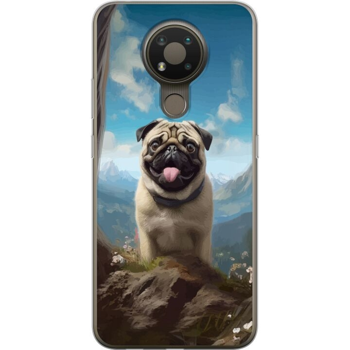 Mobile case for Nokia 3.4 with Happy Dog design in the group SMARTPHONE & TABLETS / Phone cases / Nokia/Microsoft at TP E-commerce Nordic AB (A55736)