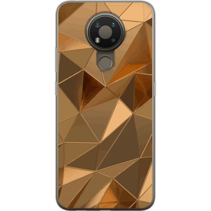 Mobile case for Nokia 3.4 with 3D Gold design in the group SMARTPHONE & TABLETS / Phone cases / Nokia/Microsoft at TP E-commerce Nordic AB (A55742)