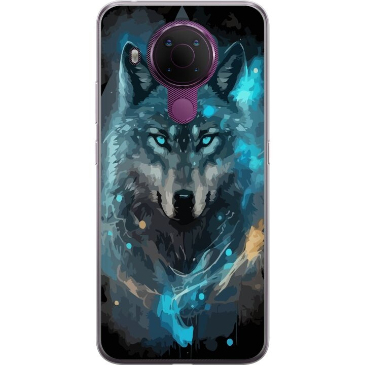 Mobile case for Nokia 5.4 with Wolf design in the group SMARTPHONE & TABLETS / Phone cases / Nokia/Microsoft at TP E-commerce Nordic AB (A55777)