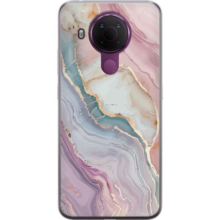 Mobile case for Nokia 5.4 with Marble design in the group SMARTPHONE & TABLETS / Phone cases / Nokia/Microsoft at TP E-commerce Nordic AB (A55794)