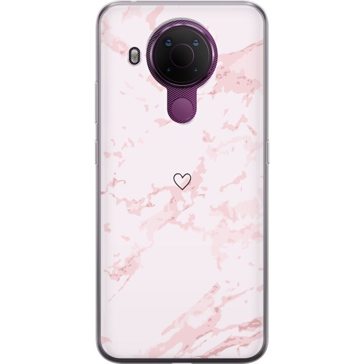 Mobile case for Nokia 5.4 with Pink Heart design in the group SMARTPHONE & TABLETS / Phone cases / Nokia/Microsoft at TP E-commerce Nordic AB (A55795)