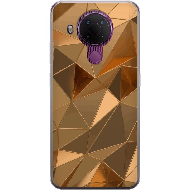 Mobile case for Nokia 5.4 with 3D Gold design in the group SMARTPHONE & TABLETS / Phone cases / Nokia/Microsoft at TP E-commerce Nordic AB (A55796)