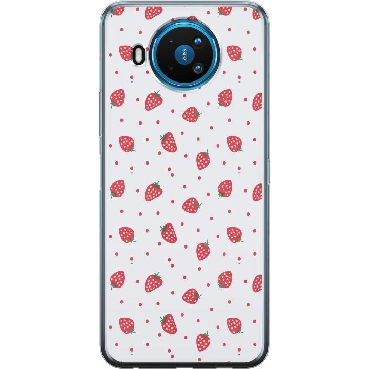 Mobile case for Nokia 8.3 5G with Strawberries design in the group SMARTPHONE & TABLETS / Phone cases / Nokia/Microsoft at TP E-commerce Nordic AB (A55816)