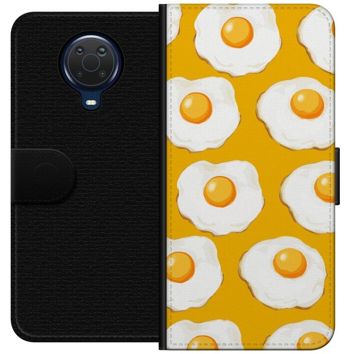 Wallet case for Nokia G20 with Fried egg design in the group SMARTPHONE & TABLETS / Phone cases / Nokia/Microsoft at TP E-commerce Nordic AB (A55936)