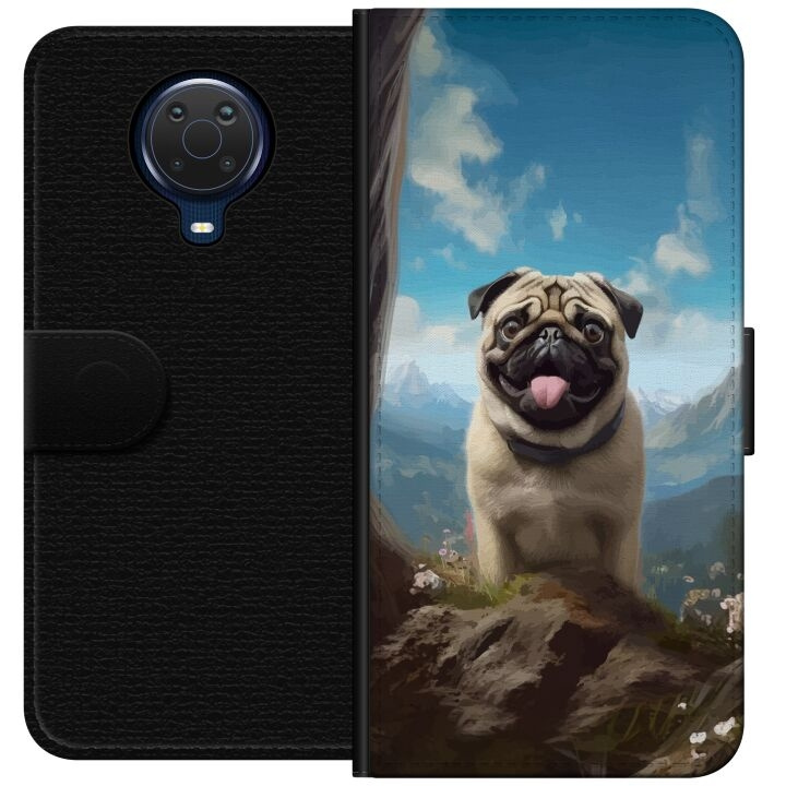 Wallet case for Nokia G20 with Happy Dog design in the group SMARTPHONE & TABLETS / Phone cases / Nokia/Microsoft at TP E-commerce Nordic AB (A55952)