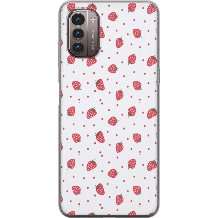 Mobile case for Nokia G21 with Strawberries design in the group SMARTPHONE & TABLETS / Phone cases / Nokia/Microsoft at TP E-commerce Nordic AB (A56005)