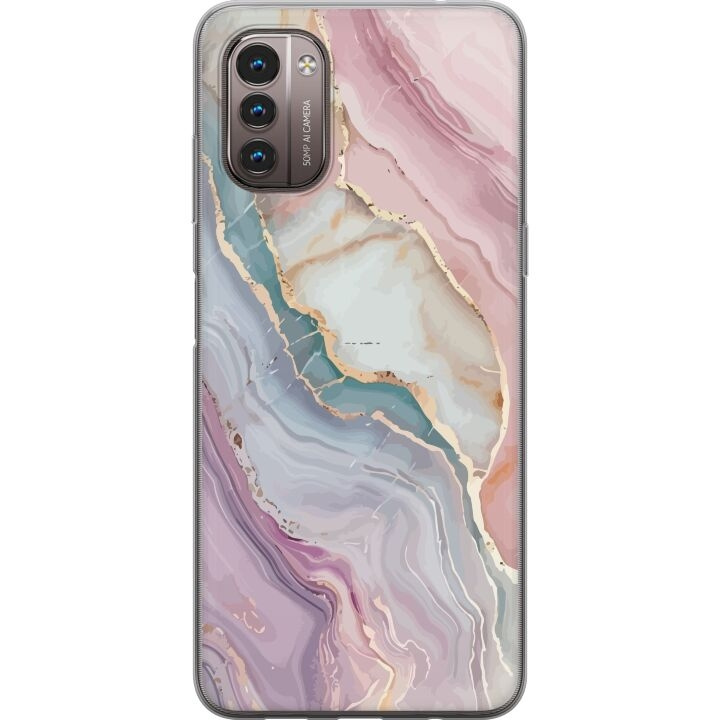 Mobile case for Nokia G21 with Marble design in the group SMARTPHONE & TABLETS / Phone cases / Nokia/Microsoft at TP E-commerce Nordic AB (A56010)