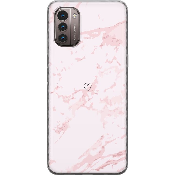 Mobile case for Nokia G21 with Pink Heart design in the group SMARTPHONE & TABLETS / Phone cases / Nokia/Microsoft at TP E-commerce Nordic AB (A56011)