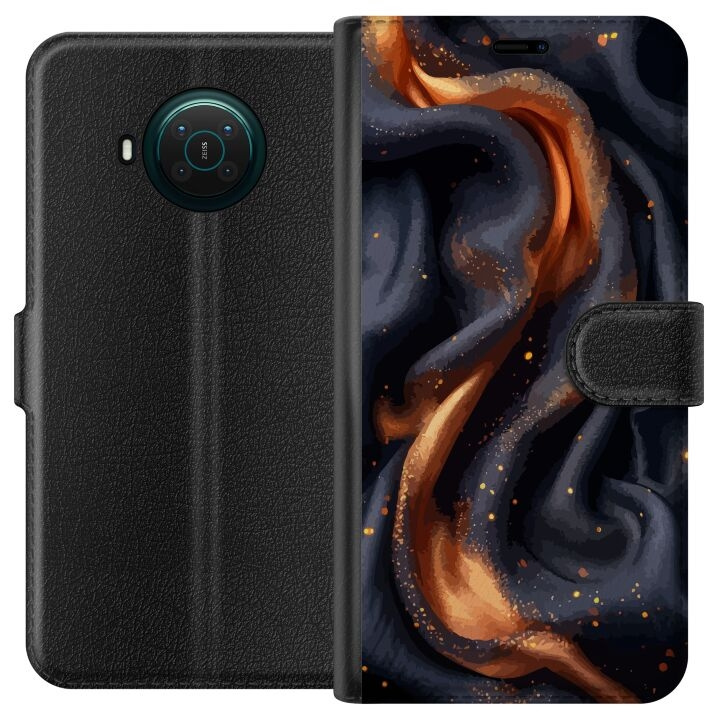 Wallet case for Nokia X20 with Fiery silk design in the group SMARTPHONE & TABLETS / Phone cases / Nokia/Microsoft at TP E-commerce Nordic AB (A56097)