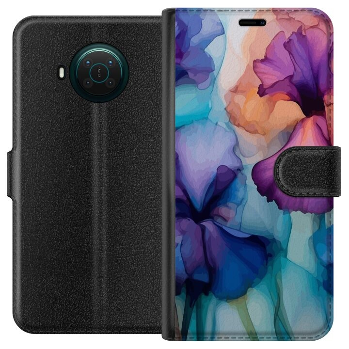 Wallet case for Nokia X20 with Magical flowers design in the group SMARTPHONE & TABLETS / Phone cases / Nokia/Microsoft at TP E-commerce Nordic AB (A56099)