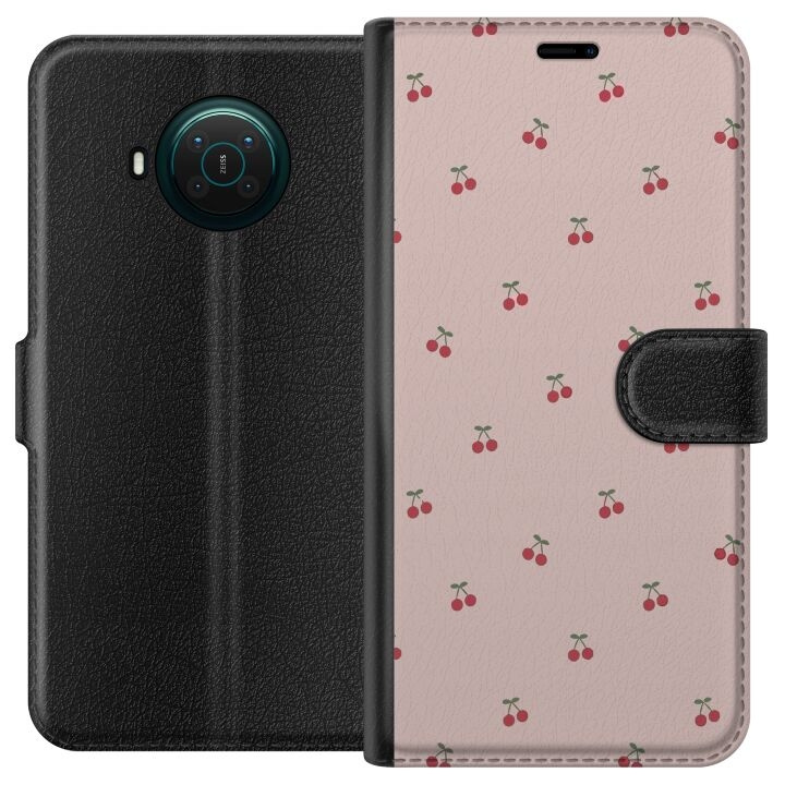 Wallet case for Nokia X20 with Cherry design in the group SMARTPHONE & TABLETS / Phone cases / Nokia/Microsoft at TP E-commerce Nordic AB (A56103)