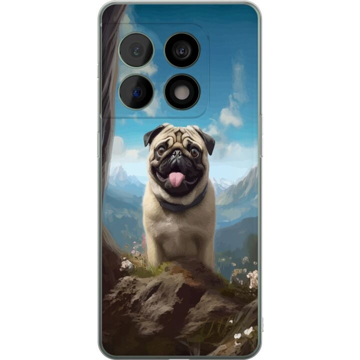 Mobile case for OnePlus 10 Pro with Happy Dog design in the group SMARTPHONE & TABLETS / Phone cases / OnePlus at TP E-commerce Nordic AB (A56357)