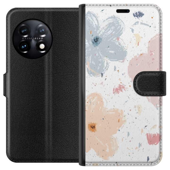 Wallet case for OnePlus 11 with Flowers design in the group SMARTPHONE & TABLETS / Phone cases / OnePlus at TP E-commerce Nordic AB (A56405)