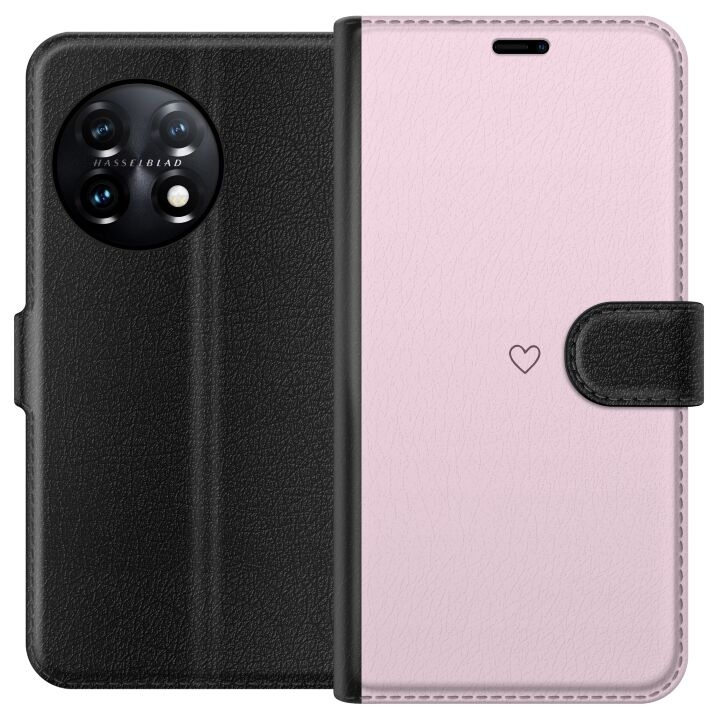 Wallet case for OnePlus 11 with Heart design in the group SMARTPHONE & TABLETS / Phone cases / OnePlus at TP E-commerce Nordic AB (A56412)