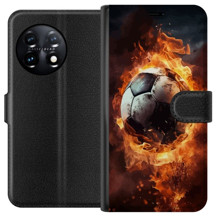 Wallet case for OnePlus 11 with Football design in the group SMARTPHONE & TABLETS / Phone cases / OnePlus at TP E-commerce Nordic AB (A56414)