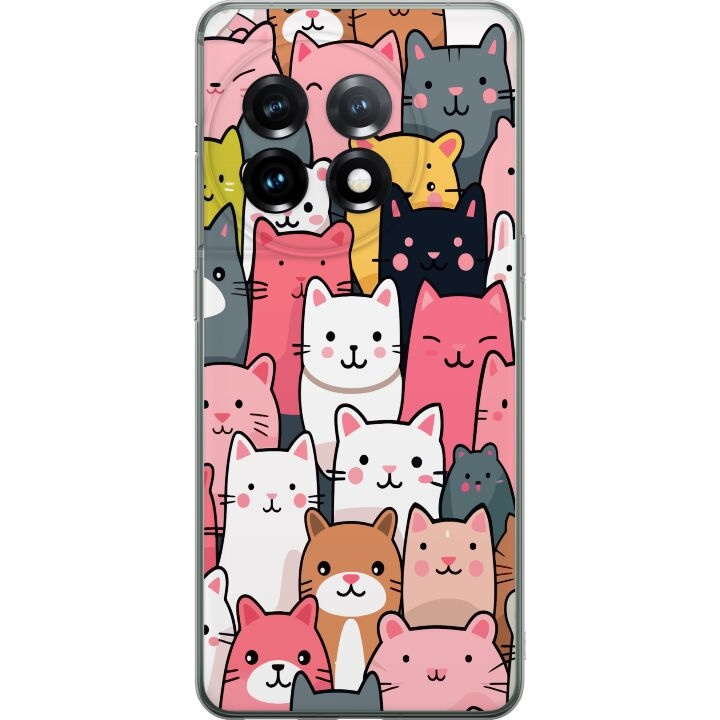 Mobile case for OnePlus 11 with Cat pattern design in the group SMARTPHONE & TABLETS / Phone cases / OnePlus at TP E-commerce Nordic AB (A56428)