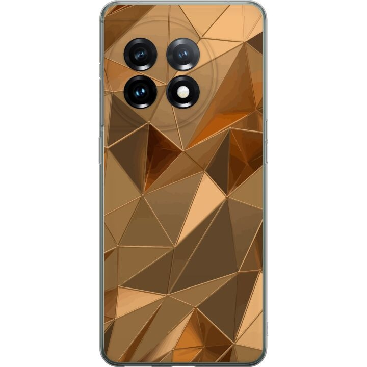 Mobile case for OnePlus 11 with 3D Gold design in the group SMARTPHONE & TABLETS / Phone cases / OnePlus at TP E-commerce Nordic AB (A56444)