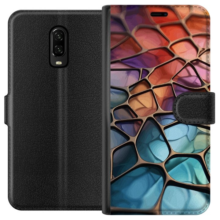 Wallet case for OnePlus 6T with Metallic pattern design in the group SMARTPHONE & TABLETS / Phone cases / OnePlus at TP E-commerce Nordic AB (A56538)