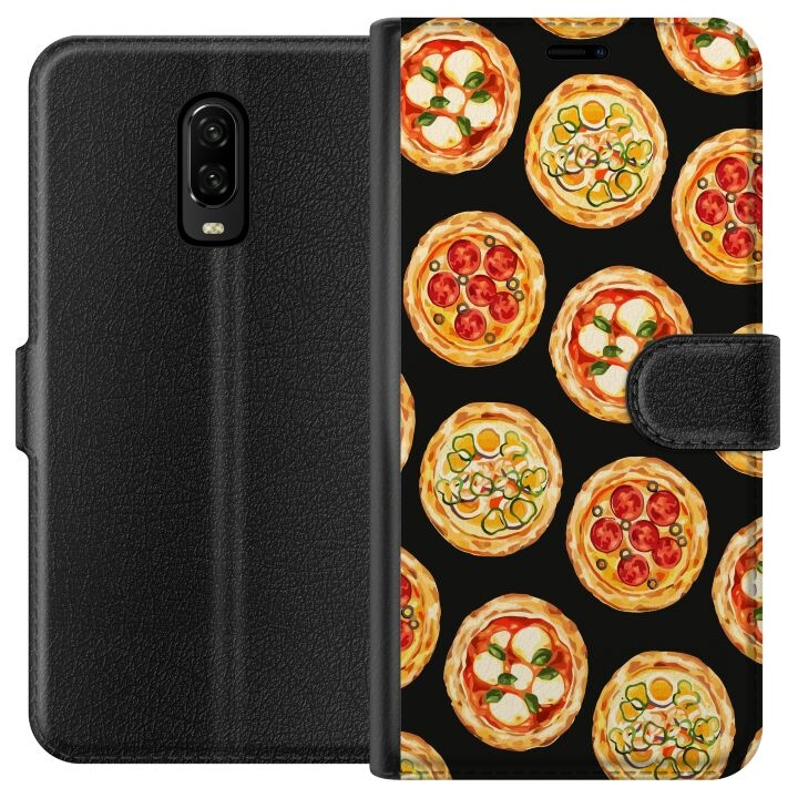 Wallet case for OnePlus 6T with Pizza design in the group SMARTPHONE & TABLETS / Phone cases / OnePlus at TP E-commerce Nordic AB (A56541)