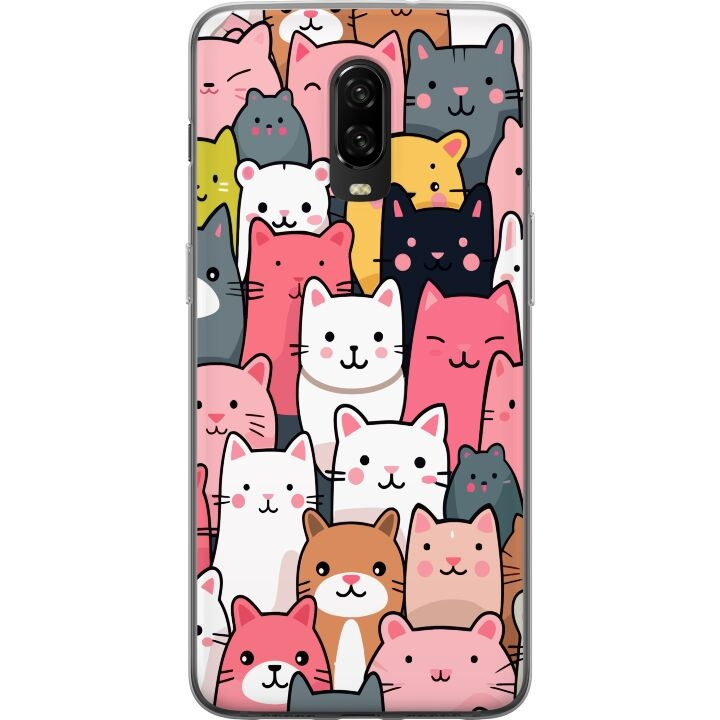 Mobile case for OnePlus 6T with Cat pattern design in the group SMARTPHONE & TABLETS / Phone cases / OnePlus at TP E-commerce Nordic AB (A56563)