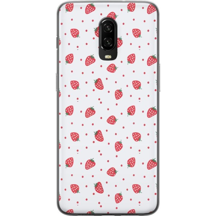 Mobile case for OnePlus 6T with Strawberries design in the group SMARTPHONE & TABLETS / Phone cases / OnePlus at TP E-commerce Nordic AB (A56572)