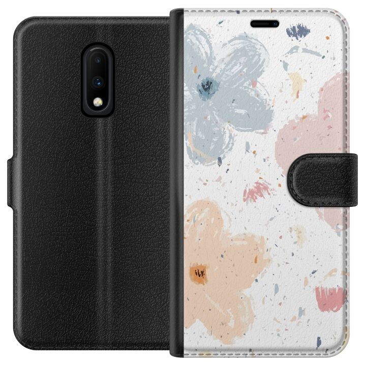 Wallet case for OnePlus 7 with Flowers design in the group SMARTPHONE & TABLETS / Phone cases / OnePlus at TP E-commerce Nordic AB (A56594)