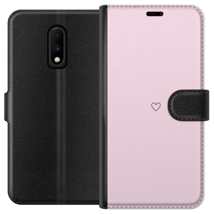 Wallet case for OnePlus 7 with Heart design in the group SMARTPHONE & TABLETS / Phone cases / OnePlus at TP E-commerce Nordic AB (A56601)