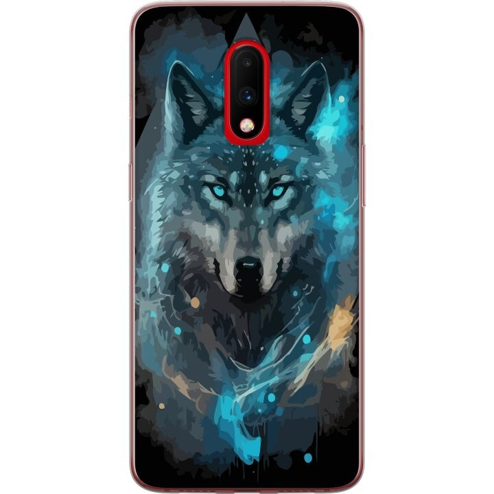 Mobile case for OnePlus 7 with Wolf design in the group SMARTPHONE & TABLETS / Phone cases / OnePlus at TP E-commerce Nordic AB (A56614)