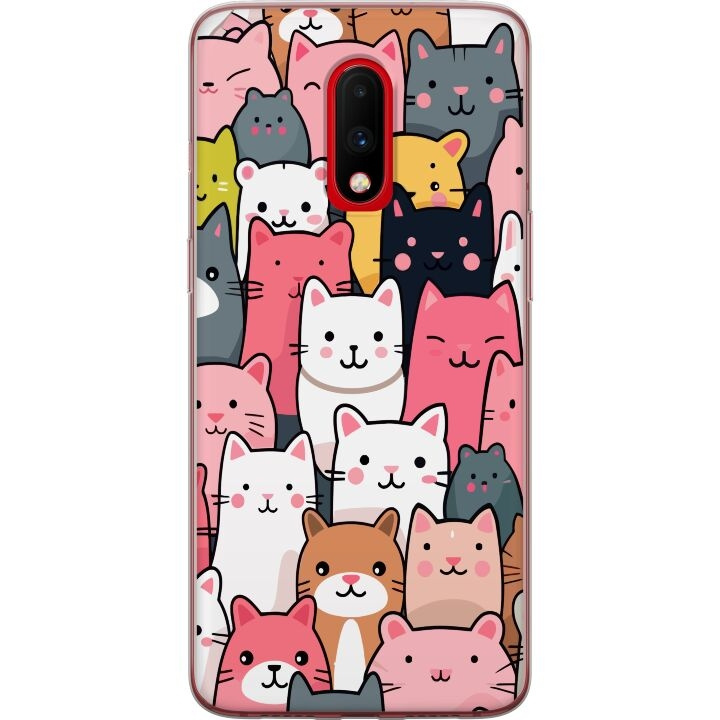 Mobile case for OnePlus 7 with Cat pattern design in the group SMARTPHONE & TABLETS / Phone cases / OnePlus at TP E-commerce Nordic AB (A56617)