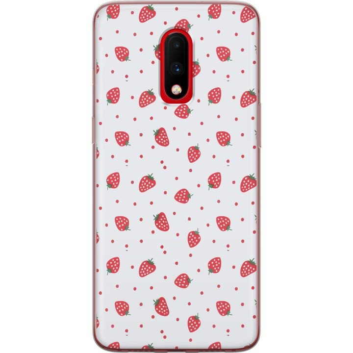 Mobile case for OnePlus 7 with Strawberries design in the group SMARTPHONE & TABLETS / Phone cases / OnePlus at TP E-commerce Nordic AB (A56626)