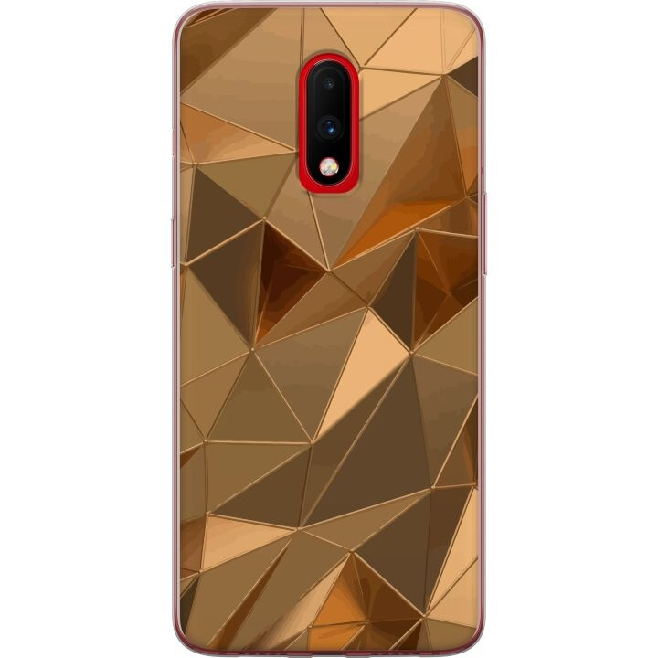 Mobile case for OnePlus 7 with 3D Gold design in the group SMARTPHONE & TABLETS / Phone cases / OnePlus at TP E-commerce Nordic AB (A56633)