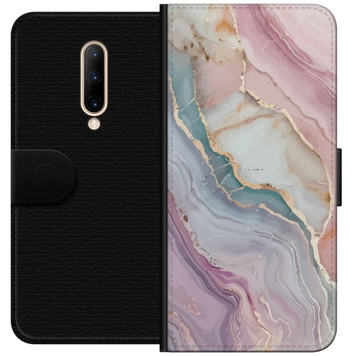 Wallet case for OnePlus 7 Pro with Marble design in the group SMARTPHONE & TABLETS / Phone cases / OnePlus at TP E-commerce Nordic AB (A56658)